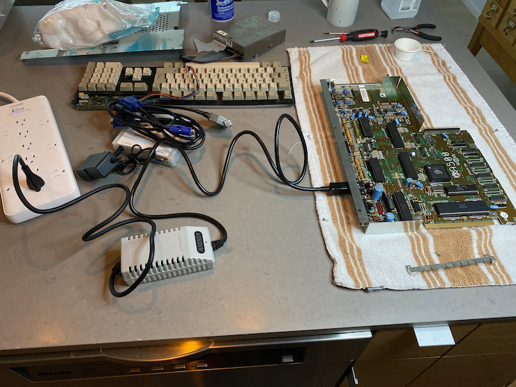 Amiga attached to power supply