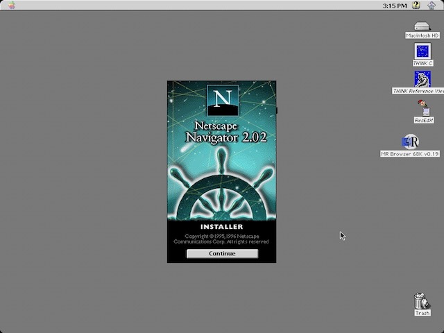 Netscape installer splash screen