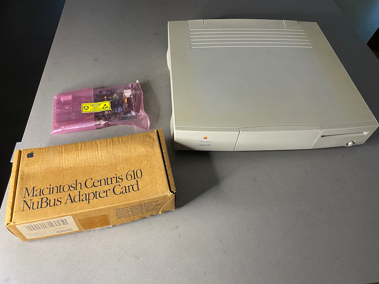 Macintosh Centris 610 NuBus Adapter Card package, NuBus Ethernet card, Macintosh Centris 610