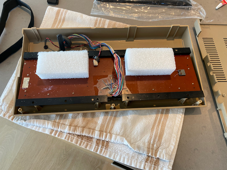 Craft foam inside Commodore 64