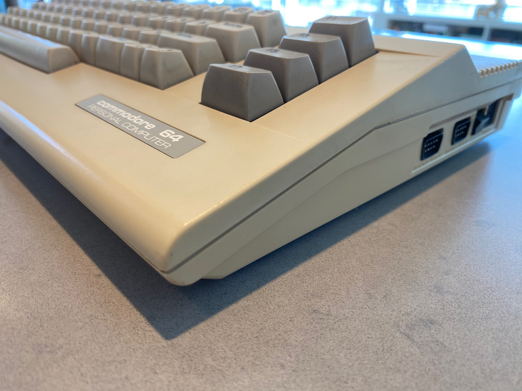 Restored Commodore 64c side view